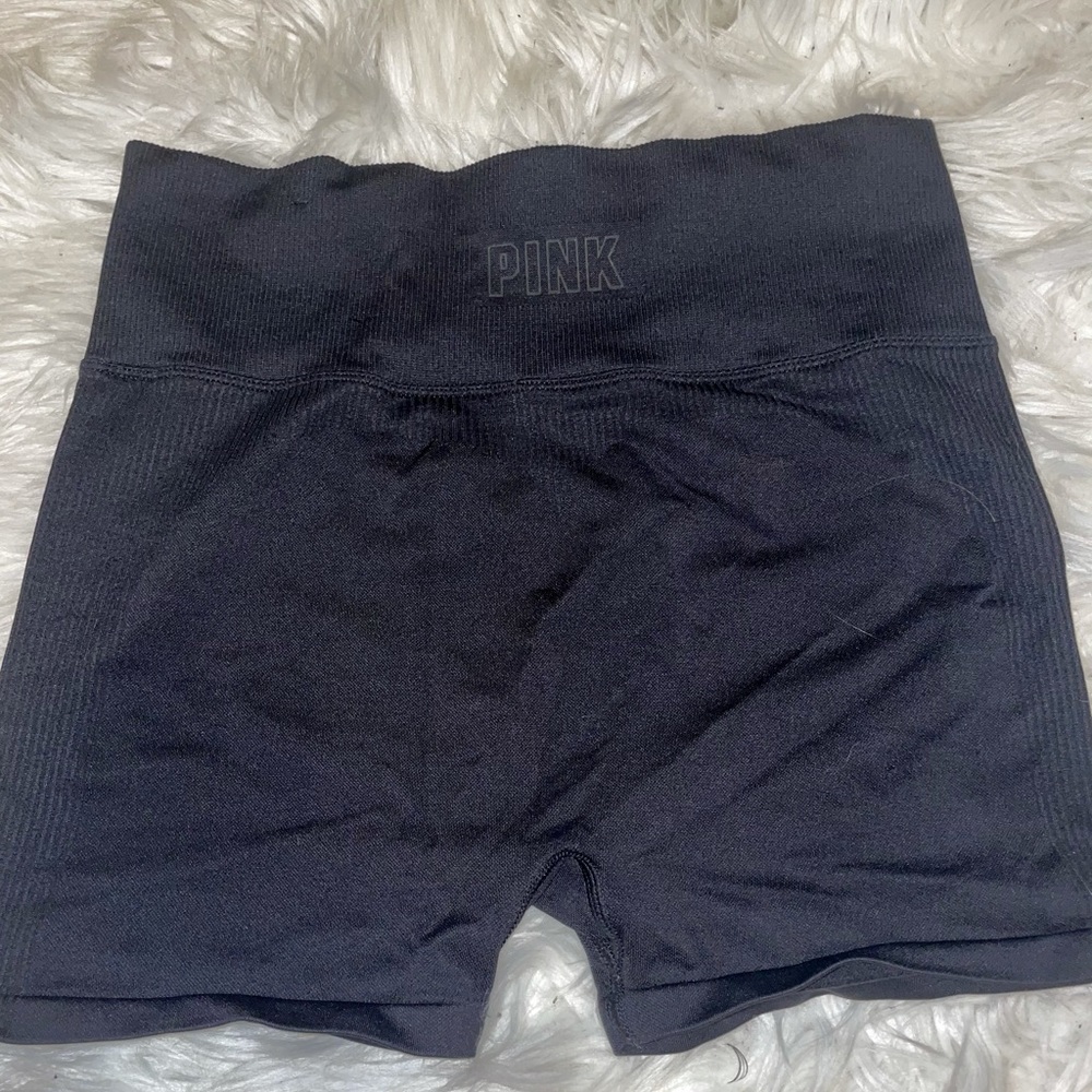 PINK Active Black gym shorts